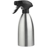 BIGWE Stainless Steel Olive Oil Sprayer Bottle, 17 Oz/500ml Sauce Vinegar Sprayer Dispenser, Water Sprayer Bottle,Kitchenware