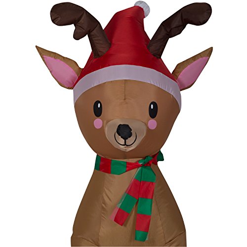 Airblown Christmas Holiday Blow Up Decoration Inflatable Reindeer 3.5 Feet (1)