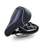 LINGMAI Comfortable Oversize Bike Seat Cover -Super Large Wide Bicycle Saddle with Soft Cushion Improves Comfort for Mountain Bike, Road Bicycle, Hibrid and Stationary Exercise Bike