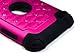Bastex Heavy Duty Hybrid Case for Touch 4, 4th Generation iPod - Black Silicone with Hot Pink Diamond Crystal