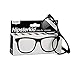 Hipsterkid Clear UV Glasses - Halloween Costume Accessory - Infants and Babies (Ages 0-2/Black Frame)
