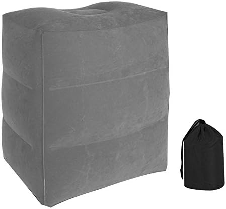 MG MULGORE Air Travel Leg Rest Pillow for Resting Foot and Kids Children Sleeping During Air Plane Flight Adjustable Height Inflatable Footrest Pillow 2018 New Being Bed(gray)