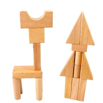  Baby Large Rubber Wood Building Blocks Toys Baby