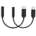 AD ADTRIP USB C 3.5mm Adapter Type C Audio Jack Adapter USB C to Headphone Jack Compatible with OnePlus 6T/ 7 Pro, Google Pixel 4 XL/3/2, [2 Pack]