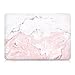 iCasso 2 in 1 Macbook Air 13 Inch Case Durable Rubber Coated Plastic Cover For Macbook Air 13 Inch Model A1369/A1466 With Keyboard Cover (Pink Marble)