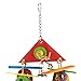 SMiLEiZE Bird Toy Colorful Loofah Leather Wood and Hanging Bell for Medium Birds. A Great Chewing Parrot Cage Bird Toys for Cockatoo African Grey Cockatiel and other Amazon Birds