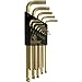 Bondhus 37937 Set of 13 Balldriver L-wrenches with GoldGuard Finish, Long Length, sizes .050-3/8-Inch
