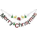 Cxy DIY Merry Christmas Banners Bunting Garlands for Holiday Party Decoration, Christmas Home Decor.