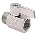 DERNORD 1/2 inch Stainless Mini Ball Valve NPT Female x Male Thread SUS316
