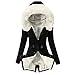 Ellymi Ladies Faux Fur Lining Coat Womens Winter Warm Thick Long Jacket Hooded Overcoat Fashion Trench Coat Jacket