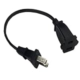 1ft Toptekits short US power extension cable cord US AC 2-Prong male/female power cable by Toptekits