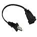 TekiT 4.92ft/1.5m US Power Extension Cable - 2-Prong Male/Female, 10A/125V, USA Outlet Saver with 2 Outlets for NEMA 5-15P to NEMA 5-15R