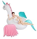 MarlJohns Giant Unicorn Pool Float,Inflatable Candy Pegasus Floting Toy 98