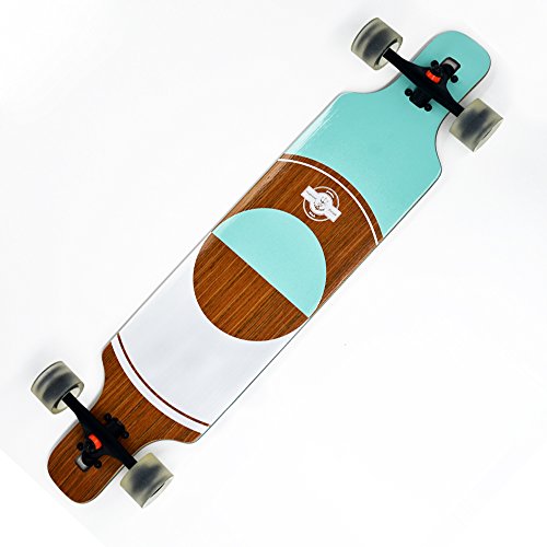 Backfire Drop Through Longboard Complete Lightweight 39 8.625inch Professional longboards (White)