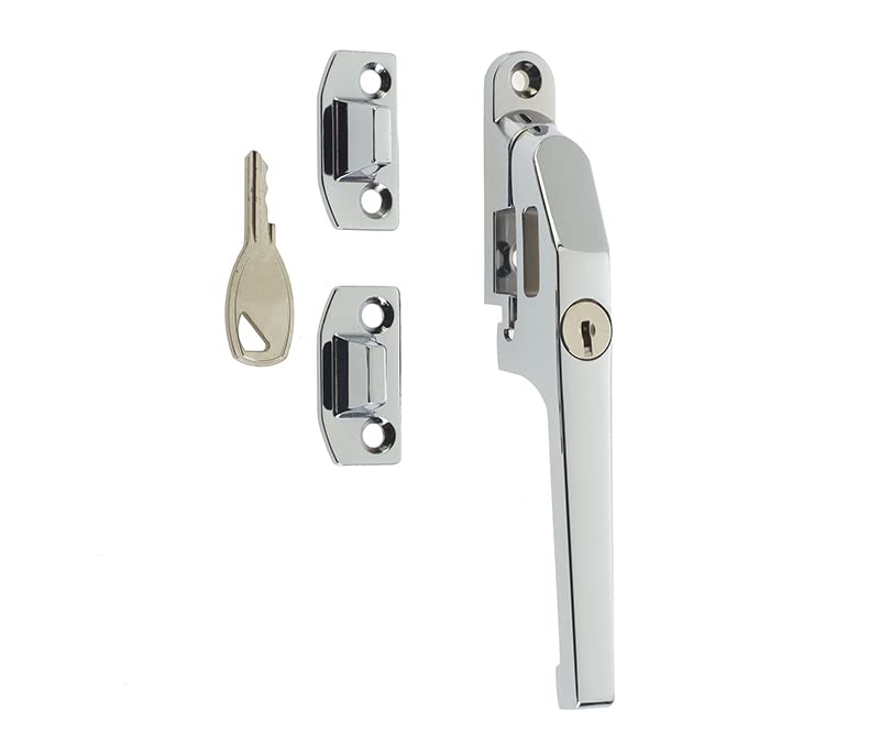 Modern Locking Window Fastener JW78LPC - Polished Chrome