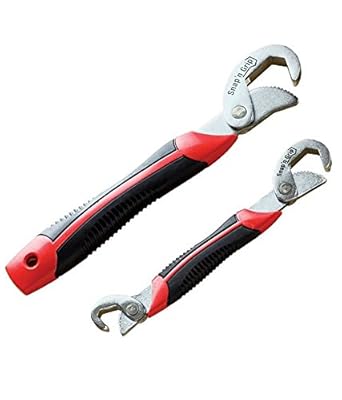 Care 4 Stainless Steel Snap and Grip Multipurpose Auto Adjustable Wrench (9 m-32 mm, Red)-Set of 2