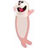 Cartoon Bookmarks, 3D Stereo Original Animal Page Mark, PVC Ouch Ocean Series, Funny Cute creatived Gifts for Kids, Adult (Seal)