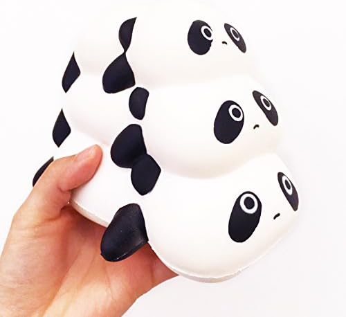 Kissquishy Panda Giant Squishies Cute Slow Rising Squishy Toys, 4.7’’ Super Soft Jumbo Scented Kawaii Stress Relievers for Kids, Easter Day Gift for Squishy Lover
