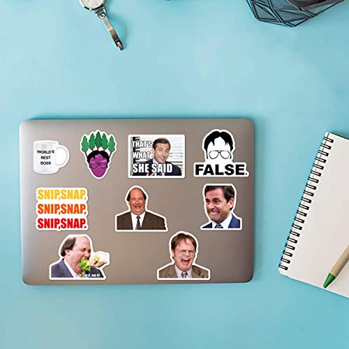 The Office Sticker Pack of 50 Stickers - Funny Waterproof Vinyl Stickers for Laptops, Hydro Flasks, Water Bottles, Computers, Phone