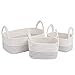 UBBCARE Set of 4 Storage Cubes 11 X 10.5 X 10.5 in, Water Hyacinth Storage Bins for shelves, Toys, Book, Storage Baskets with Handles, Cotton Rope Woven Baskets for Organizing, Purple
