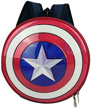 Captain America Shield Bag Casual Backpack Sapphire Blue 29 * 7