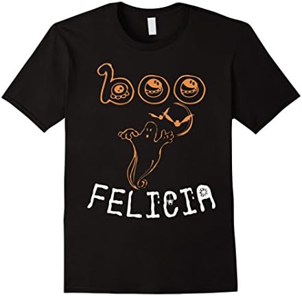 Mens Boo Felicia T-Shirt Funny Hallowenn Gift Idea TShirt Large Black