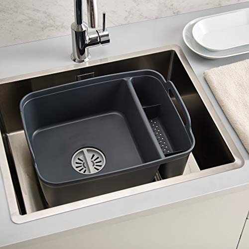 Joseph Joseph Wash & Drain Store Wash Basin Dishpan Caddy Draining Plug Carry Handles 15.5in X