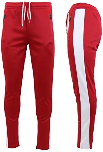 Galaxy by Harvic Mens Moisture Wicking Joggers w/Zipper Pockets