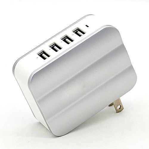 30W 4 Port 6.2A Quick Charge USB Wall Travel Charger with Foldable Plug for iPhone 5 5s 6 6s 7 plus iPad Android Phones, Galaxy, Tabets