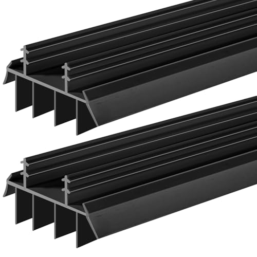 2 Pcs 36 Inch Black Vinyl Replacement Door Bottom