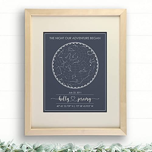 Custom Star Map for Specific Date Art Print Personalized Night Sky