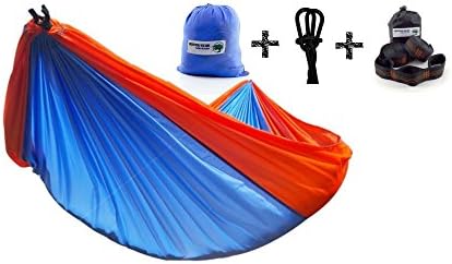 ++FLASH SALE++ The Mighty Oak Double Parachute Camping Hammock + [More Durable Ripstop Nylon] Camp Gear For Backpacking Camping Survival + Portable Lightweight + Suspension System