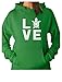 TeeStars - I Love Turtles - Animal Lover Turtle Print Cute Women Hoodie Medium Green