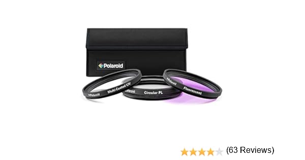 Polaroid Optics juego de filtros de 77 mm de 3 piezas (UV, CPL ...