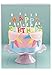The Best Card Company - 1 Large Birthday Greeting Card with Envelope (8.5 x 11 Inch) - Fun Celebration Card for Birthdays - Birthday Cake Blowouts J4193ABDG