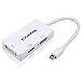 Koopman Mini DisplayPort(Thunderbolt) to HDMI/VGA/DVI 3 in 1 Adapter, Mini DP Cable Connector for Apple MacBook Air/Pro iMac Surface Book Microsoft Surface Pro and More