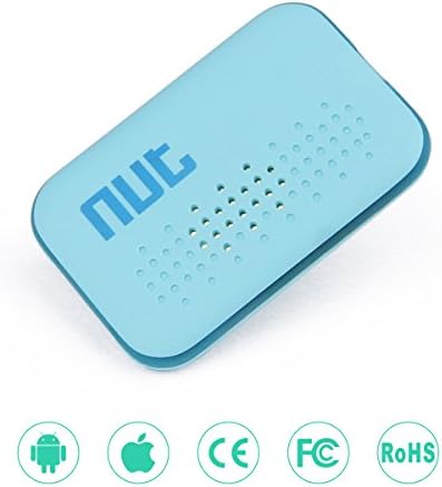 1 Pack Nut Mini Wireless Smart Item Finder Key Finder Bag Pet GPS Tracker with APP Control, and Available for Both IOS and Android (Blue)