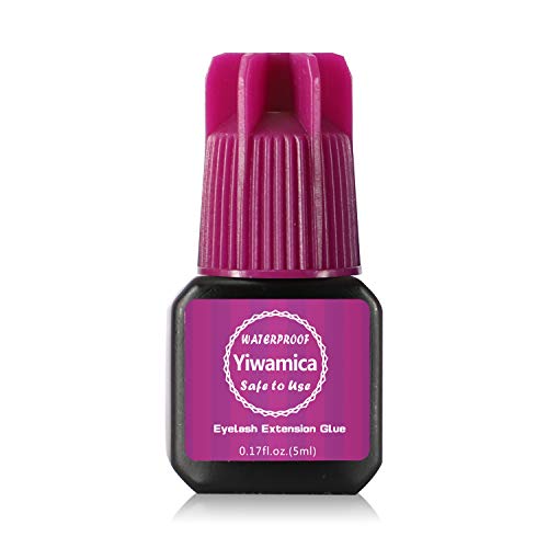 Sensitive Eyelash Extension Glue|4-5 Sec Drying | 3-5 weeks Lasting | Semi-permanent Black Adhesive for Beginners and Self Application 5ml - Yiwamica