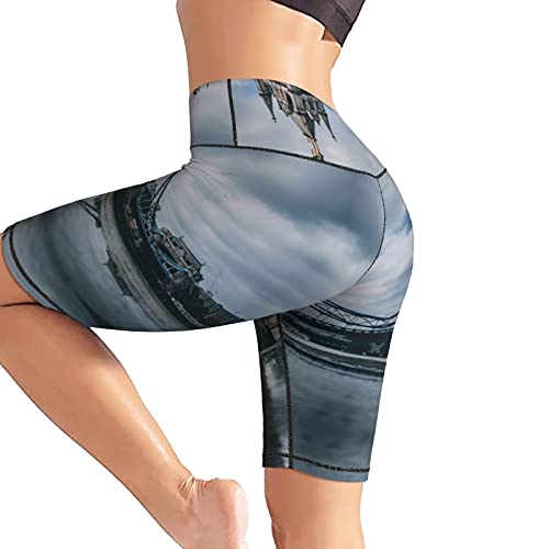 Inaayayi Hoge Taille Yoga Shorts Tower Bridge Panorama Engels Landmarks Skyline vrouwen Biker Shorts Yoga Workout… - Image 6