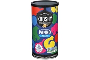 LUXPRODX Kooshy Plain Breadcrumbs Sourdough Panko, All Natural, No Sugar, No enriched flour, Non-GMO, Vegan, Healthy Ingredients for a Healthy Lifestyle, 7.5 oz (7.5 oz, 1, Count)