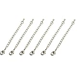 Generic Necklace Extender Chains Sterling Silver Lobster Clasp Waterdrop Charm 12mm Set of 6