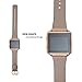 bayite Leather Bands with Frame Compatible Fitbit Blaze，Replacement Accessory Wristband Straps Women Men, Gray