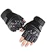 Campstoor Army Military Tactical Gloves Rubber Hard Knuckle Outdoor Gloves for Fit for Cycling Motorcycle Hunting Hiking Camping Powersports Airsoft Paintball (Large, Black Fingerless)