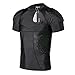 Zicac Men's Sports Shock Rash Guard Compression Padded Shirt Soccer Basketball Protective Gear Chest Rib Guards