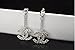 P.phoebus 18K Silver Gold Plated Vintage White Swarovski Crystal Studs Earrings Rhinestones Dangle Charms Hoops For Women Girls (dangle)