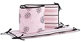 Balboa Baby Deluxe Four Piece Bumper, Pink Cabana Stripe/Pink Camellia