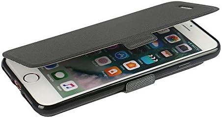 iPhone 7 Plus case, iPhone 8 Plus case, MTRONX Magnetic Ultra Folio Flip Slim PU Leather Soft TPU Twill Case Cover with Stand for Apple iPhone 7 Plus iPhone 8 Plus - Gray(MS-GY)