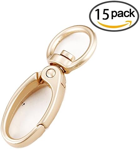 Morainn 15pcs Metal Lobster Claw Clasp Buckle Chain Buckle Belt Buckle Pet Rope/Leash Buckle (Gold)