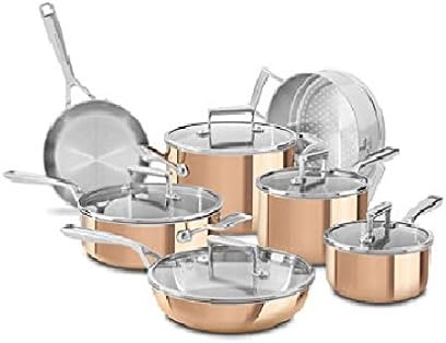 KitchenAid Tri-Ply Copper 12-Piece Cookware Set