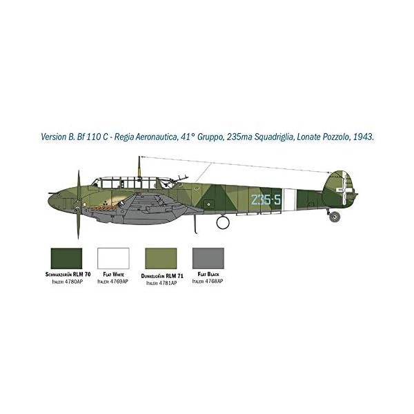 ITALERI 2794S - 1:48 Messerschmitt BF 110 C-D, Modellbau, Bausatz, Standmodellbau, Basteln, Hobby, Kleben… – Bild 5